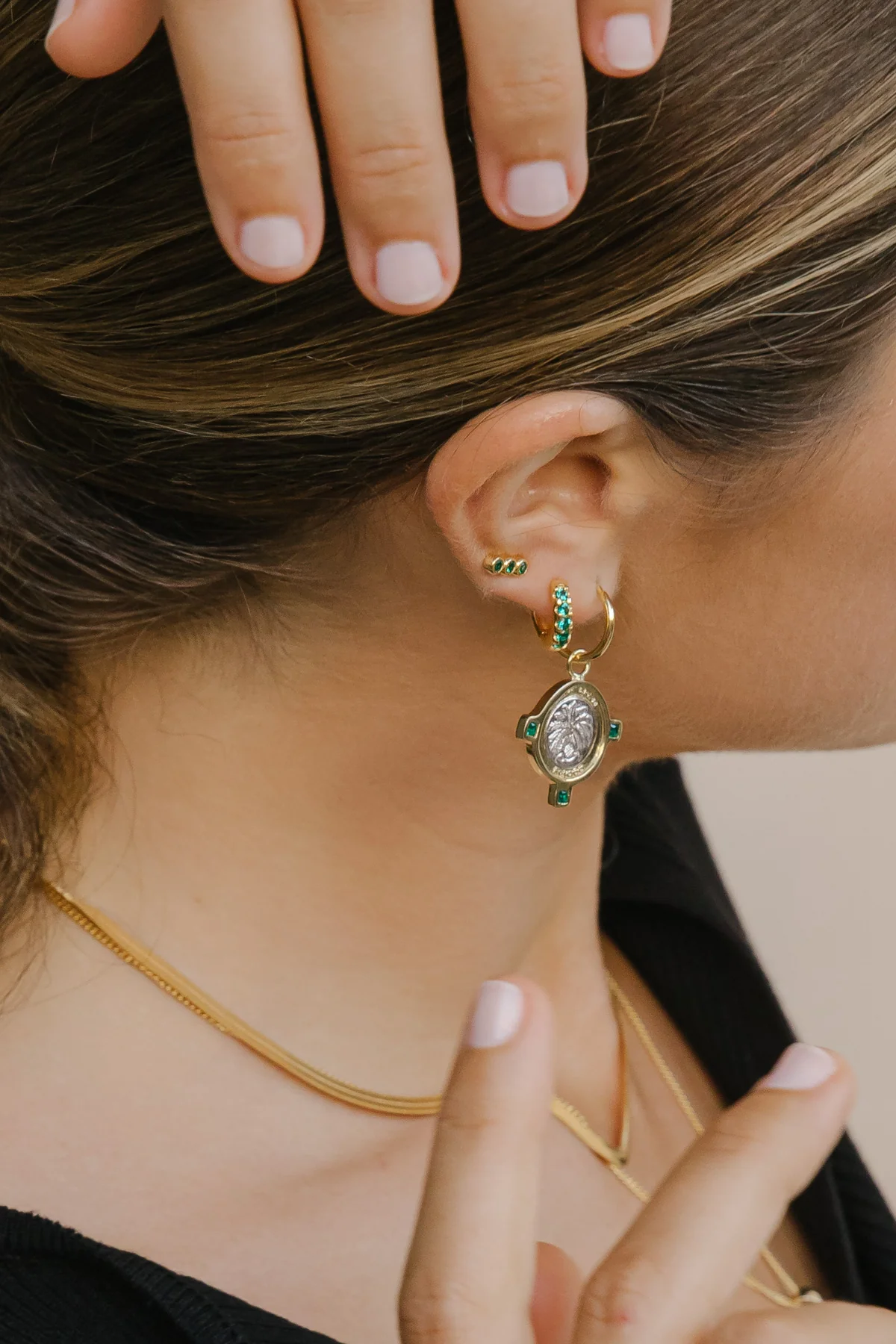 Bali coin earring gold plated - Image 6