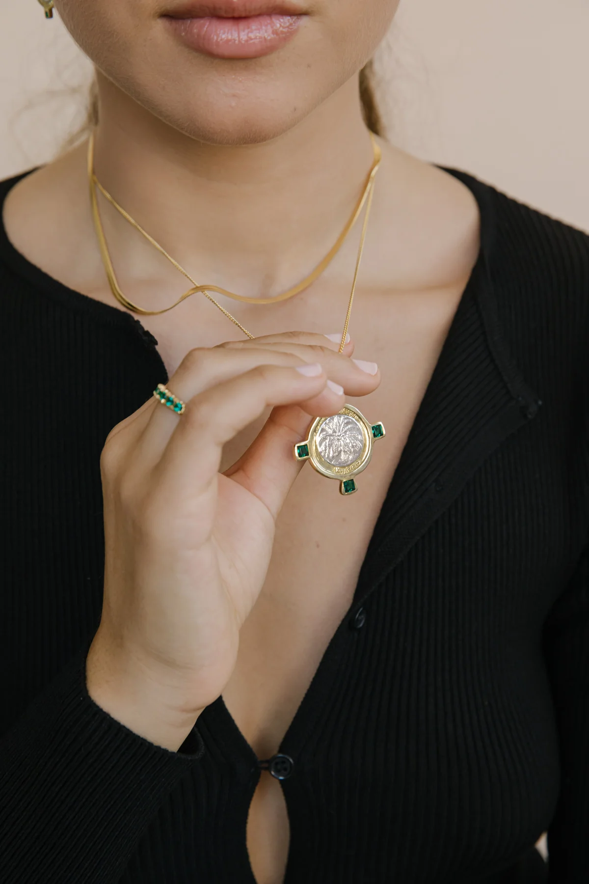 Bali coin necklace gold plated - Image 10