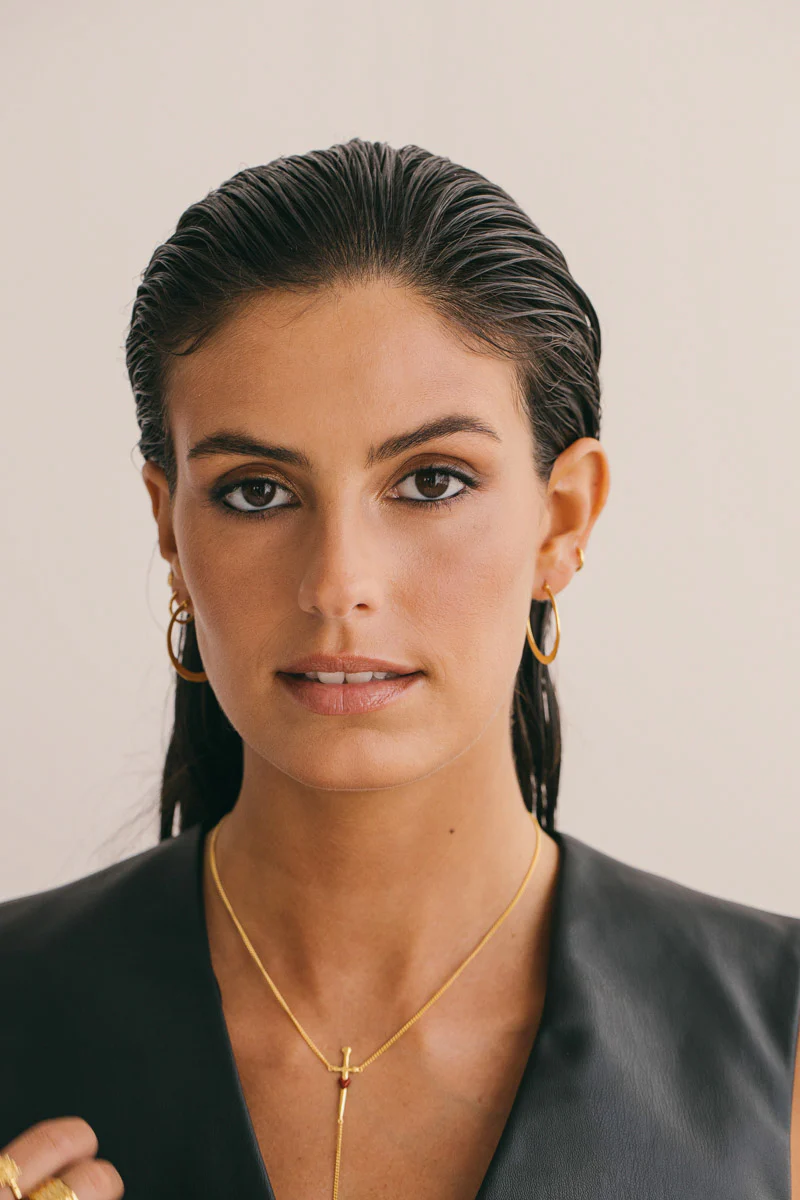 Big gypsy hoop gold plated (30mm) - Image 3