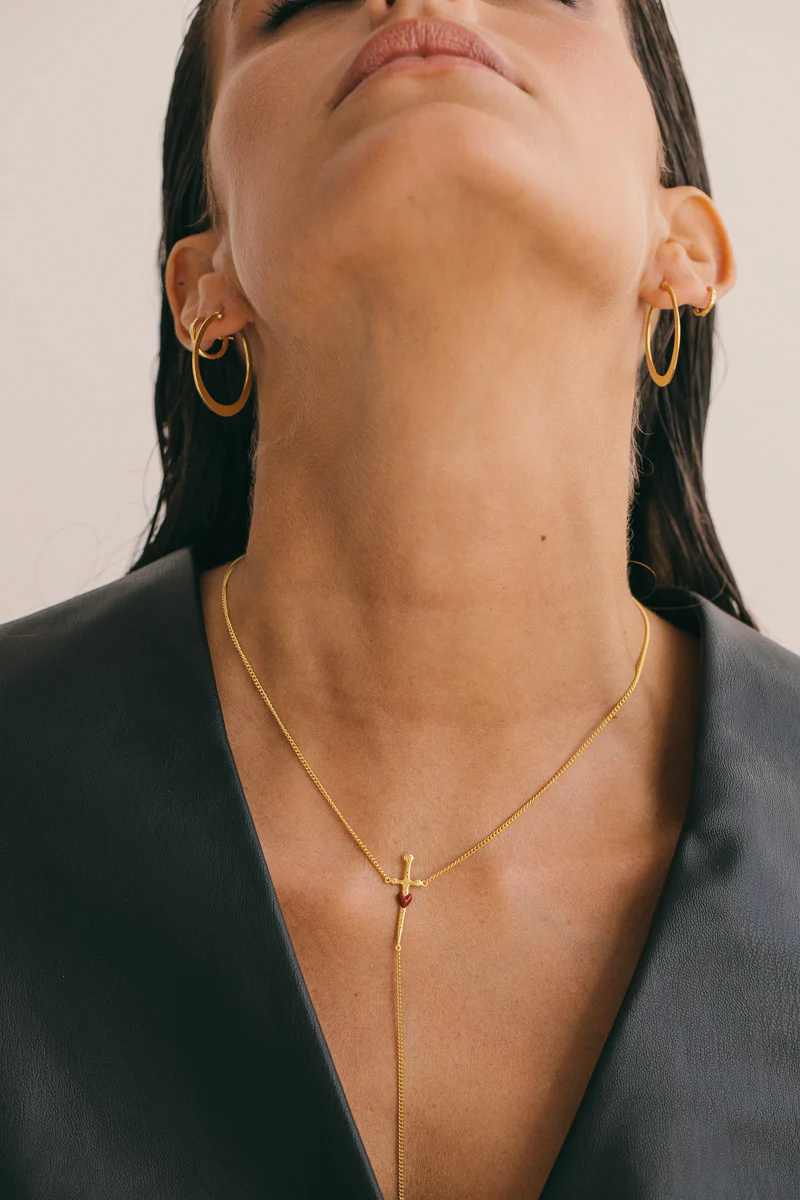 Big gypsy hoop gold plated (30mm) - Image 8