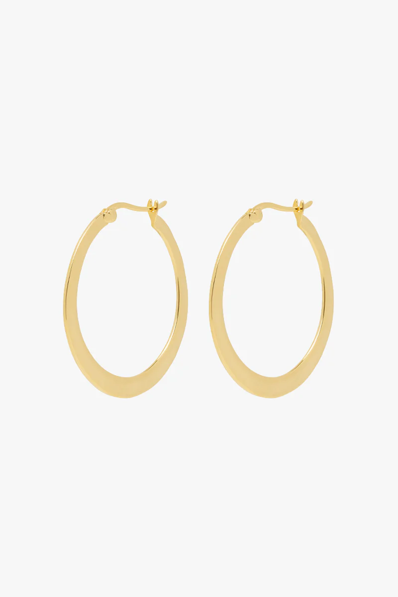 Big gypsy hoop gold plated (30mm) - Image 9