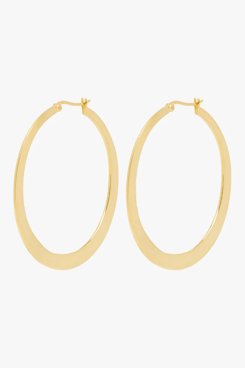 Big gypsy hoop gold plated (45mm) - Image 6