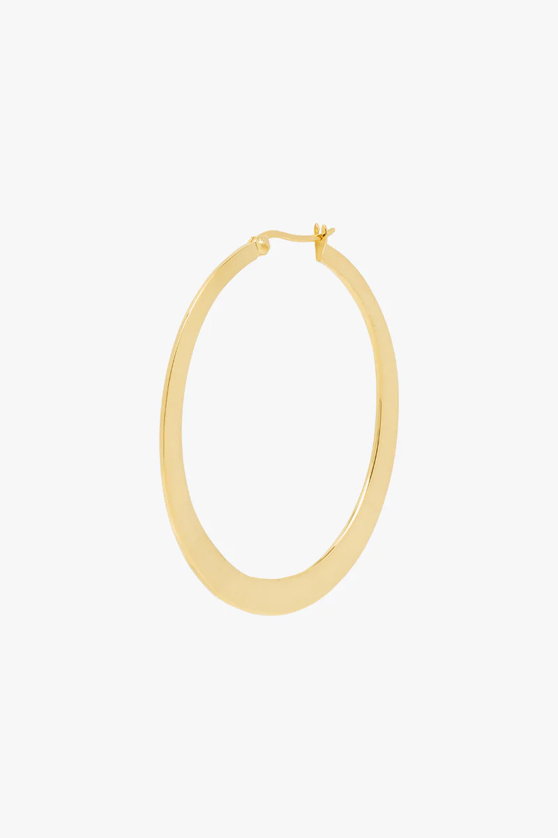 Big gypsy hoop gold plated (45mm) - Image 9