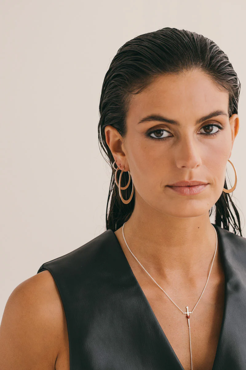 Big gypsy hoop silver (30mm) - Image 3