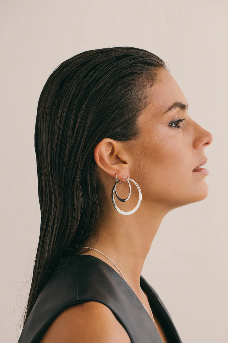 Big gypsy hoop silver (30mm) - Image 5