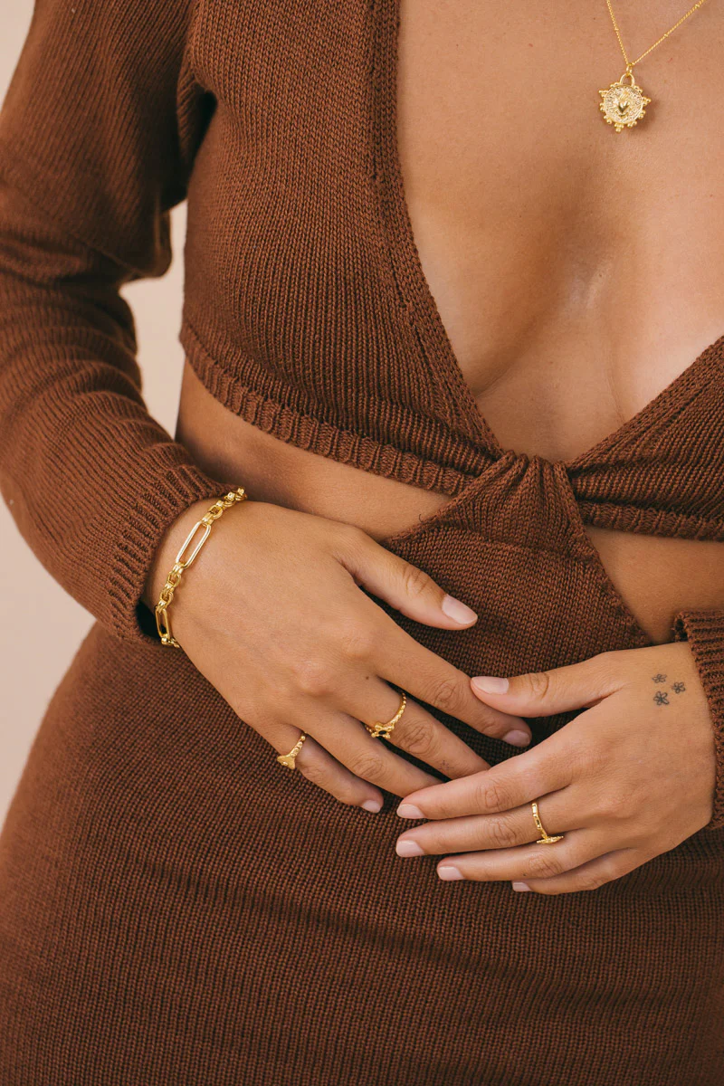 Bold link chain bracelet gold plated - Image 6