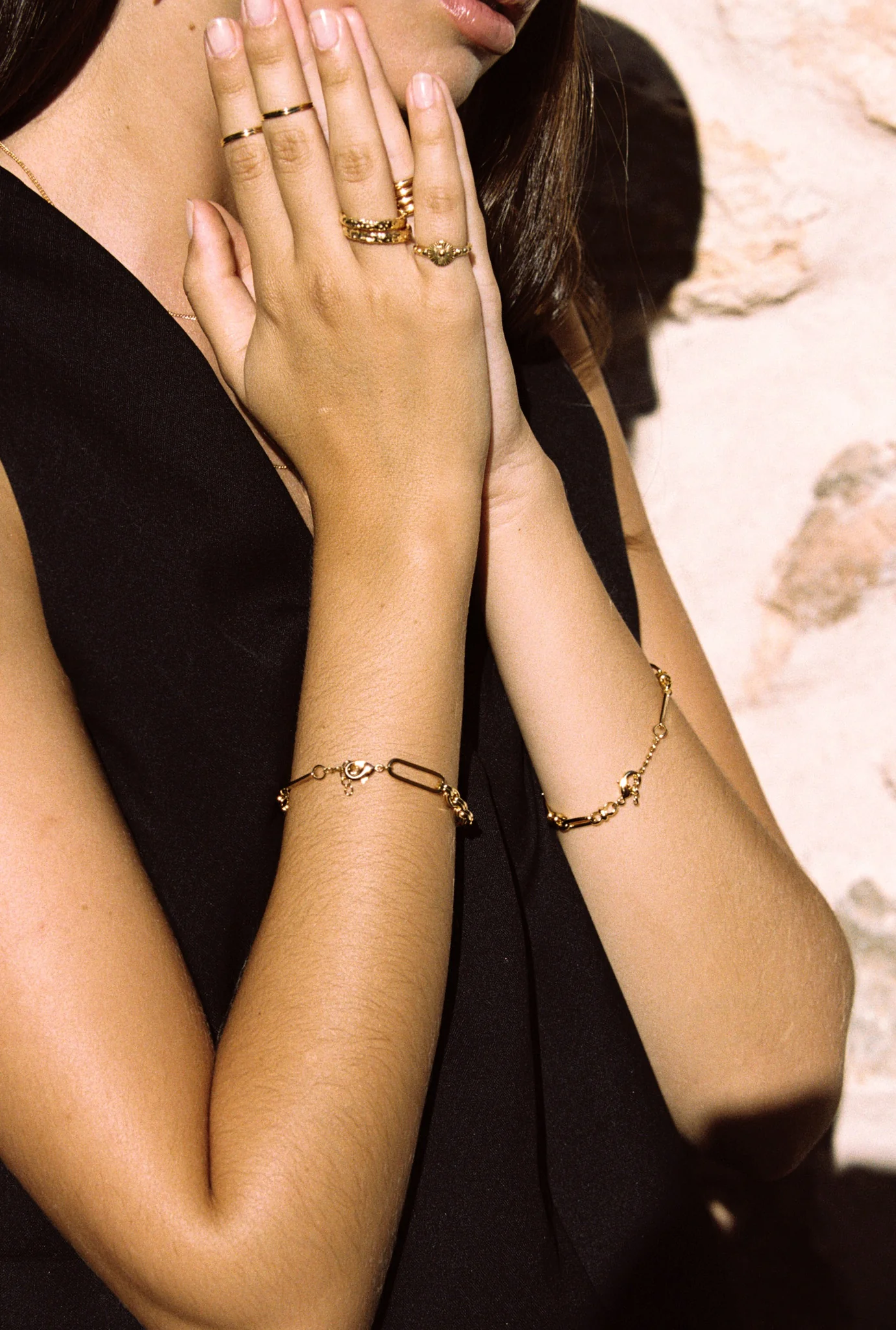 Bold link chain bracelet gold plated - Image 8