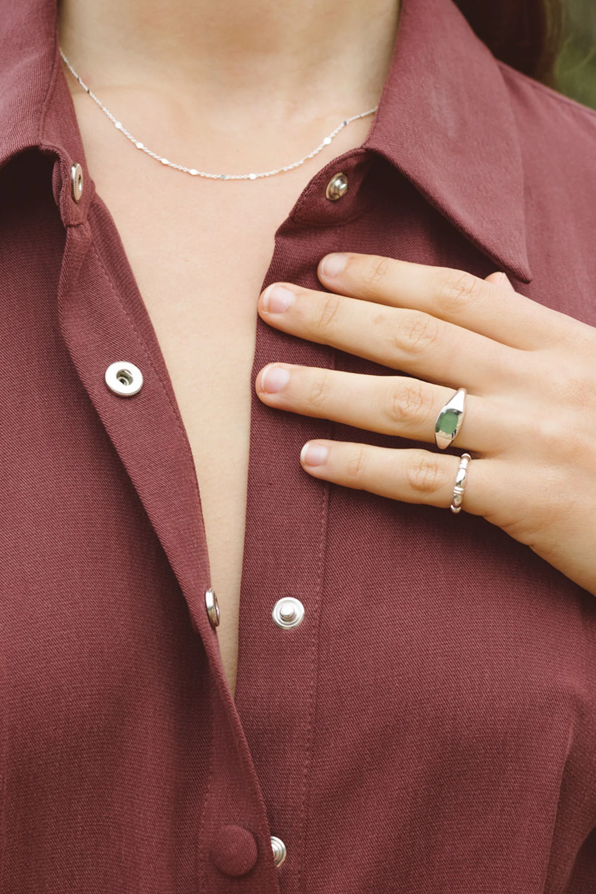 Chunky sea signet ring silver - Image 3