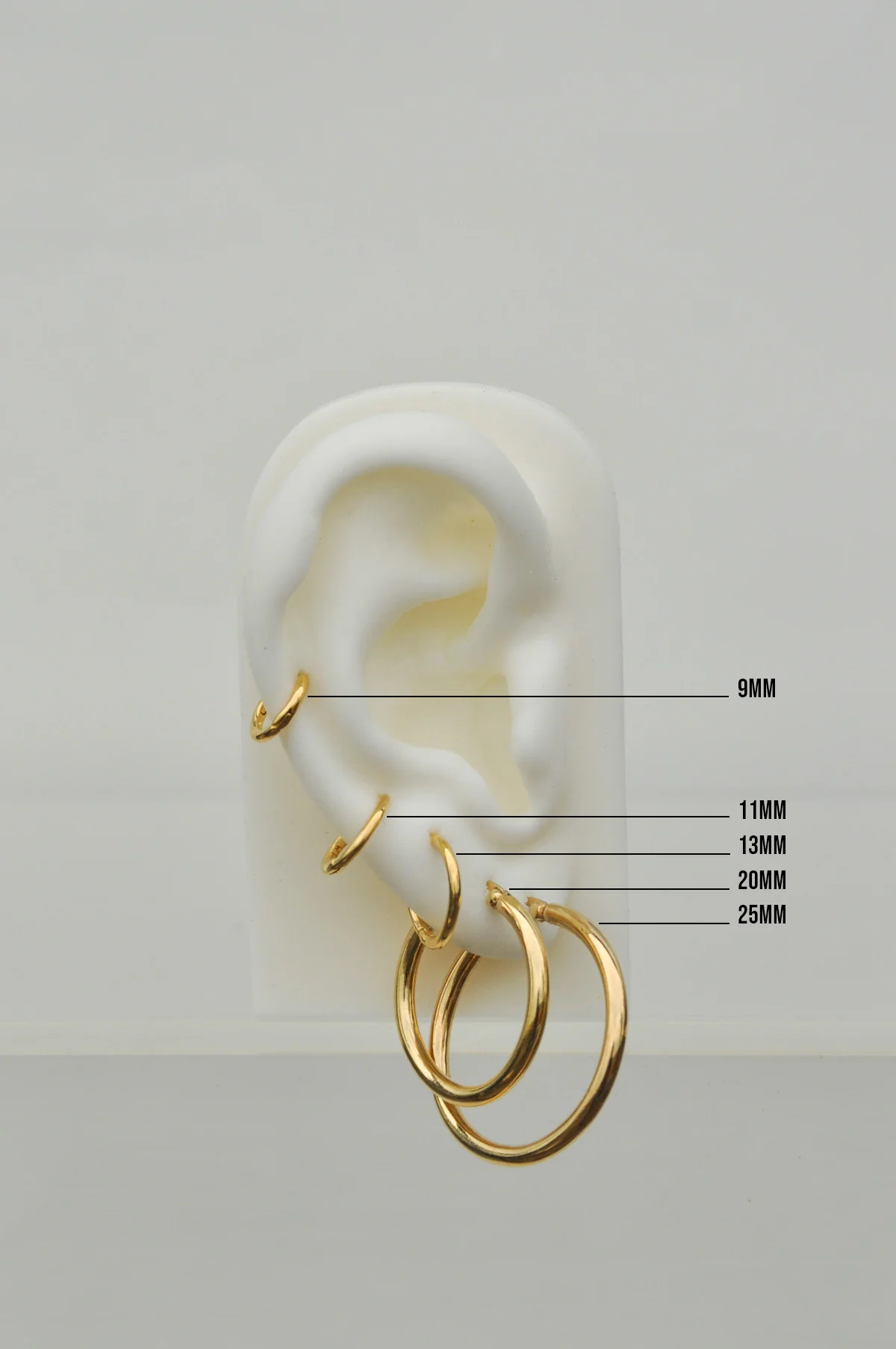 Basic wild hoop gold plated (13mm) - Image 9