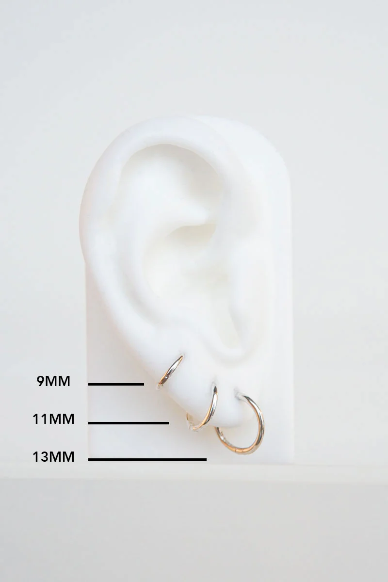 Basic wild hoop silver (13mm) - Image 5