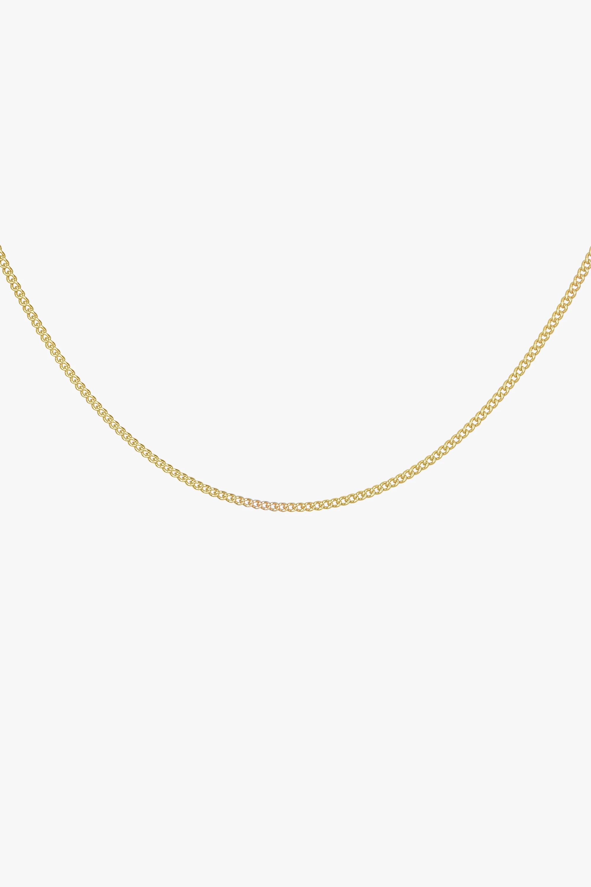 Curb chain necklace gold plated (45cm & 55cm) - Image 4