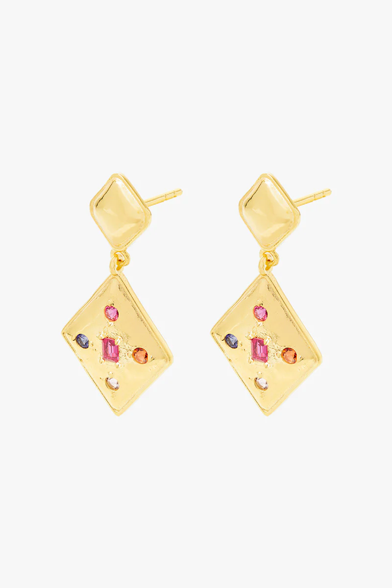Double Spade Earring Gold Plated - Image 5