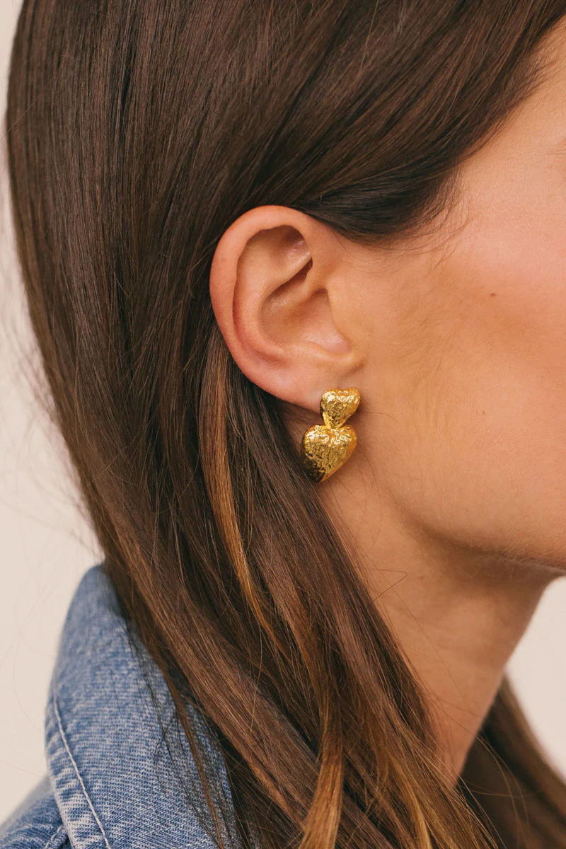 Entwined Love Earring Gold Plated - Image 3