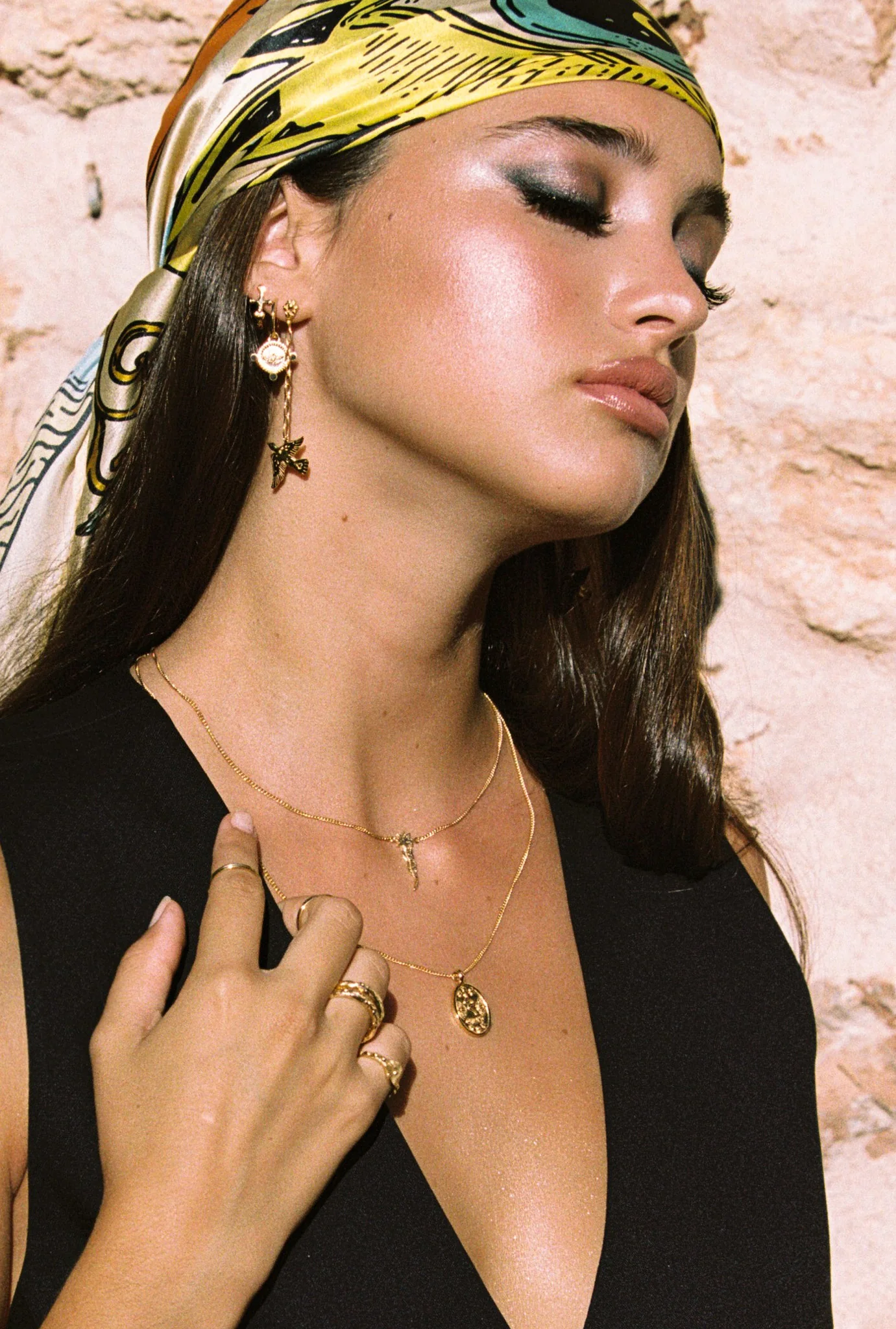 Falling star necklace gold plated  - Image 3