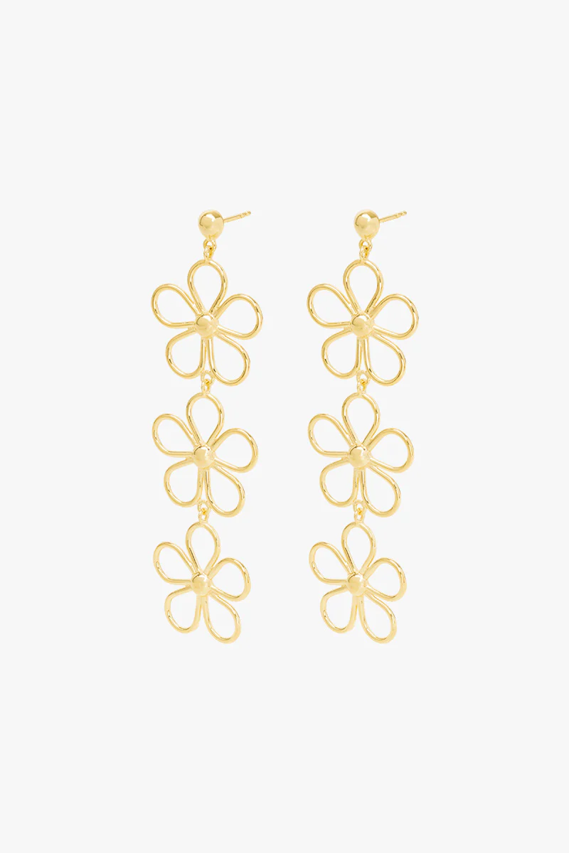 Flores Earring Gold Plated - Image 9