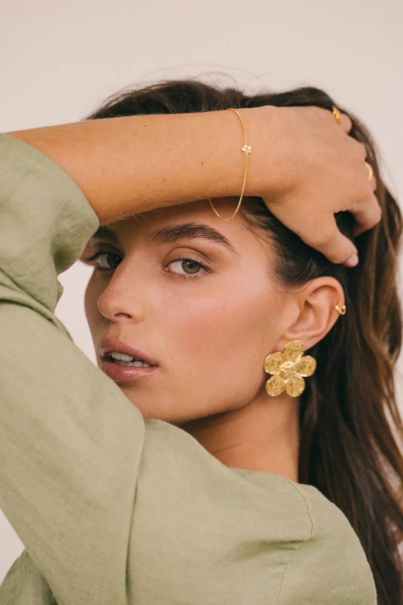 Flower Bracelet Gold Plated - Image 4