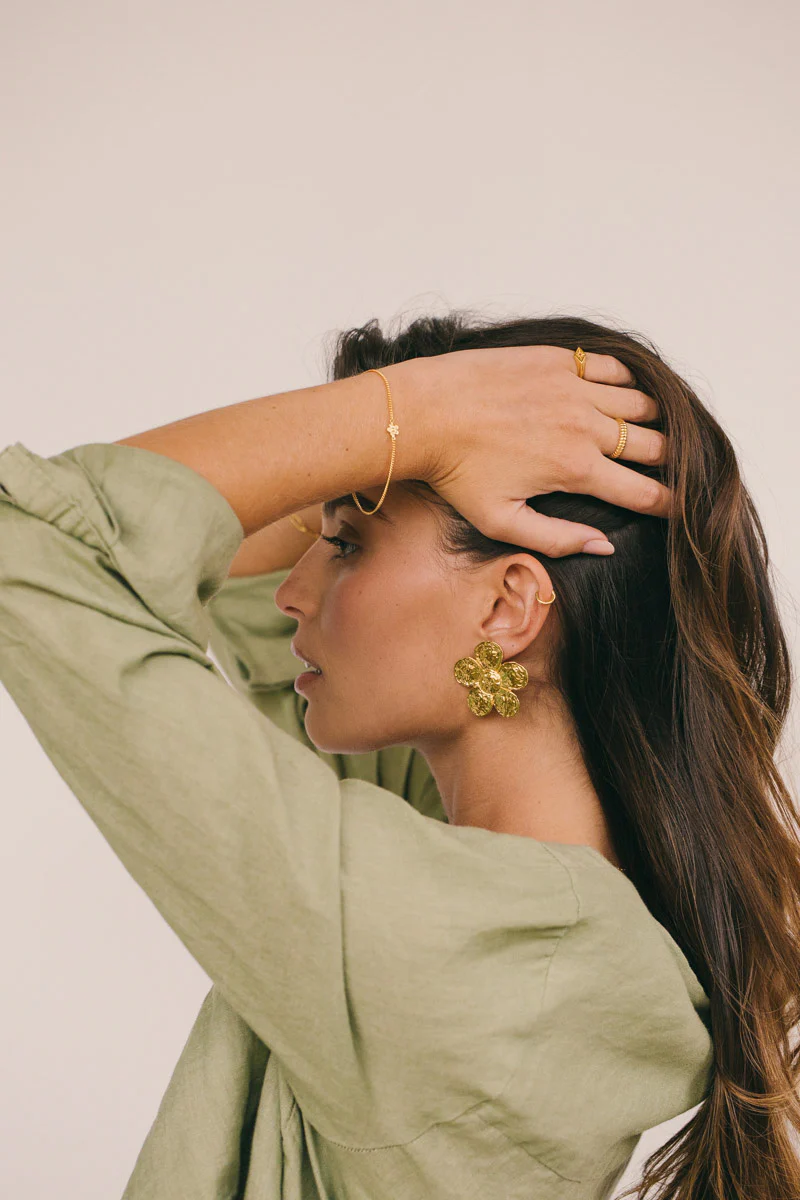 Flower Bracelet Gold Plated - Image 5