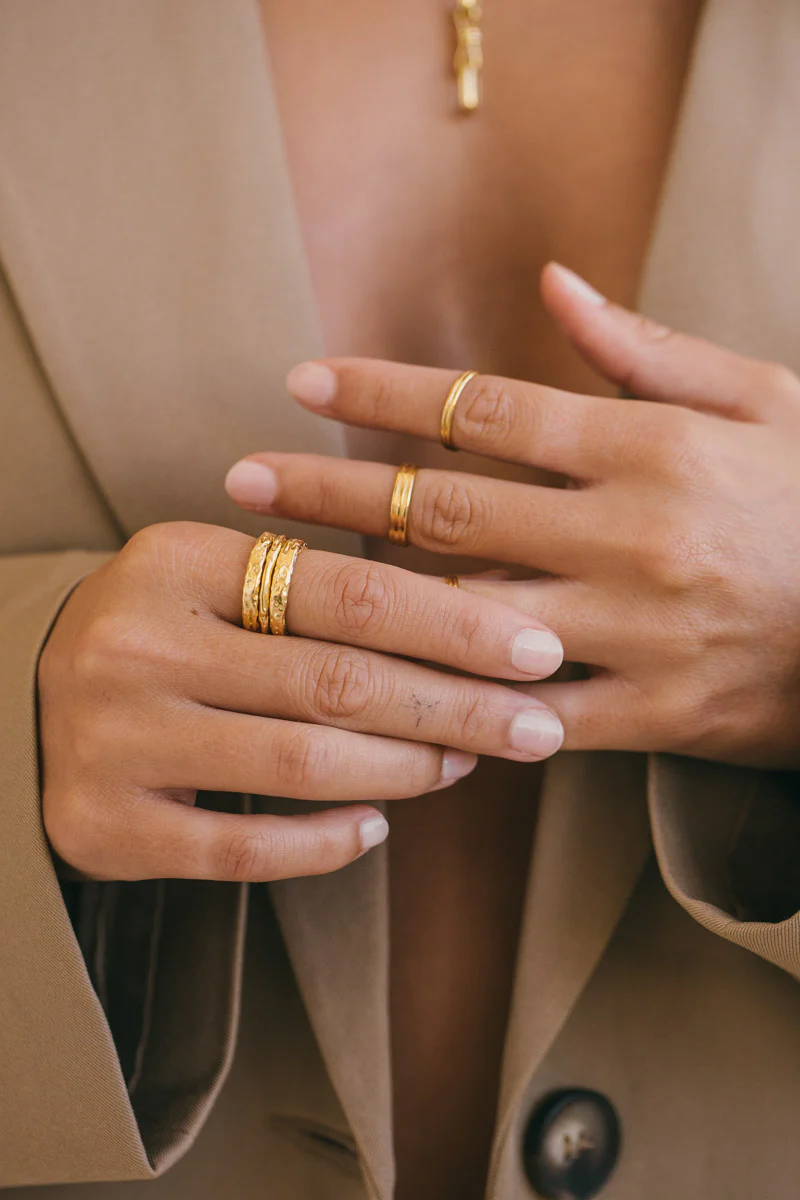 Gypsy stack ring gold plated - Image 7