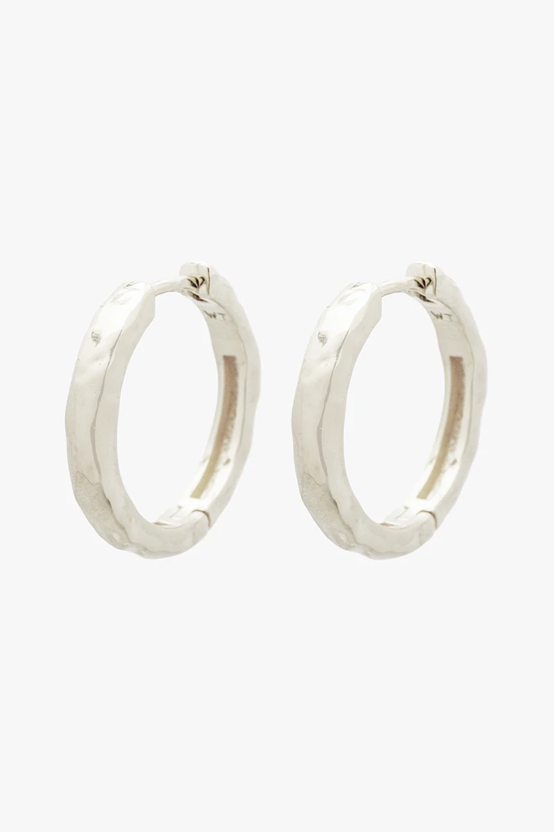 Hammered Huggie Silver (20mm) - Image 5