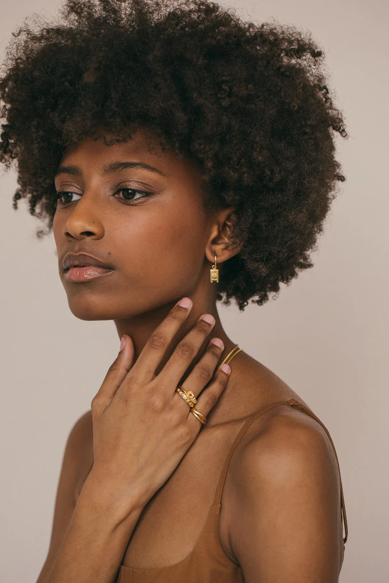 Hamsa hand ring gold plated - Image 4