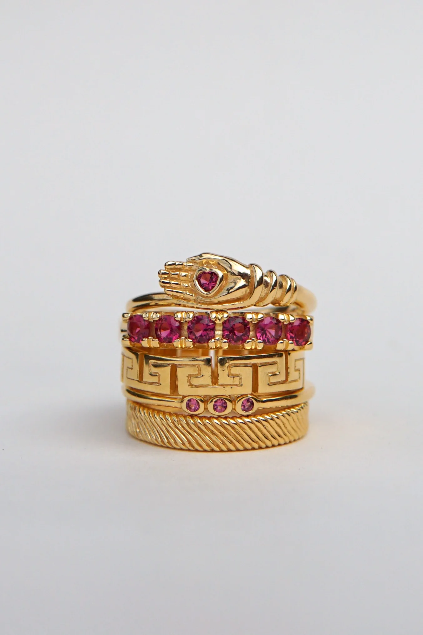 Hamsa hand ring gold plated - Image 6