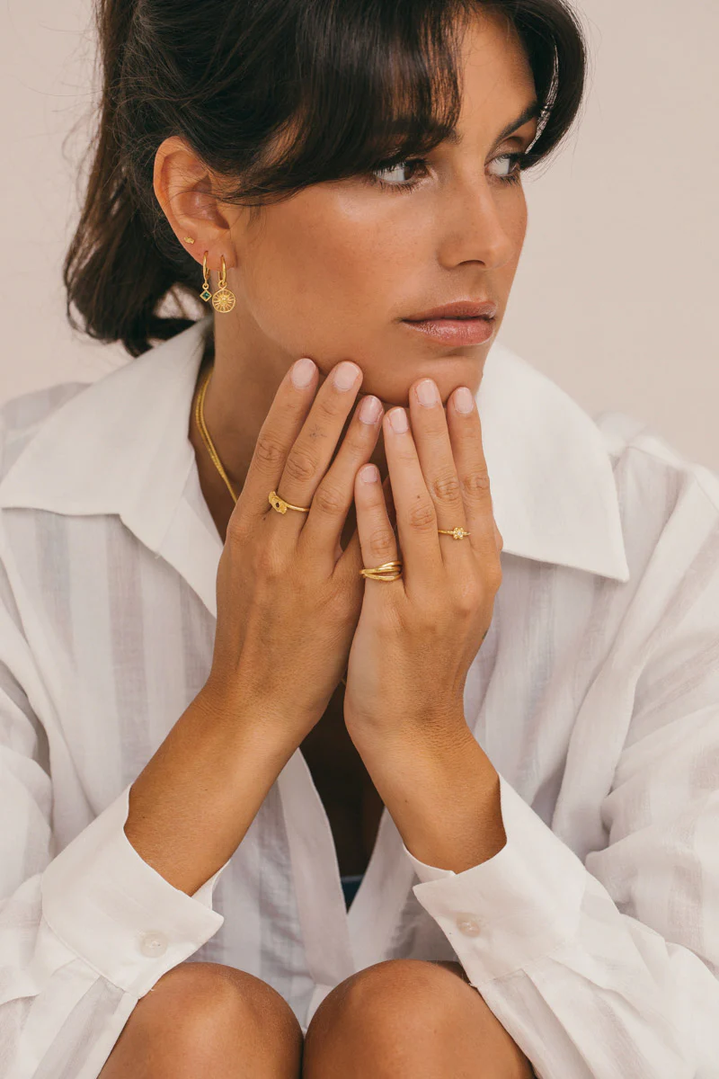 Hamsa hand ring gold plated - Image 7