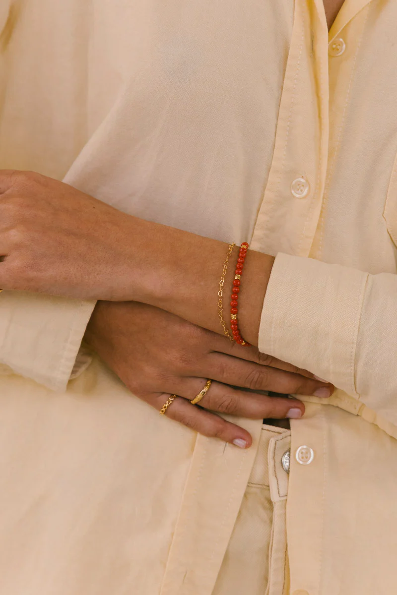 Heart Chain Bracelet Gold Plated - Image 3