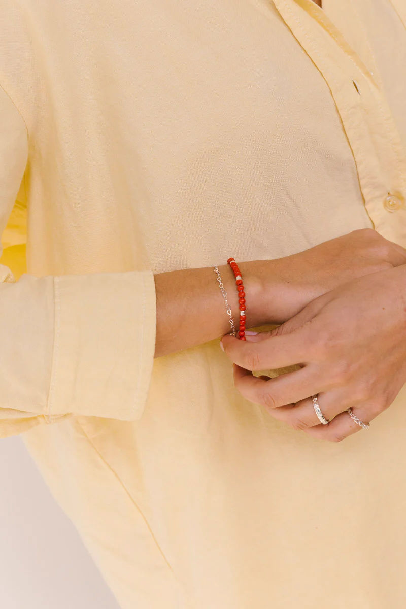 Heart Chain Bracelet Silver - Image 3