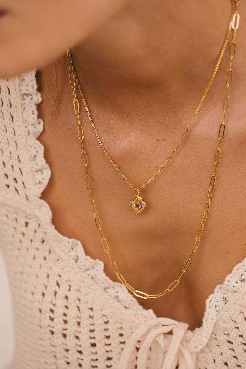 Long Link Chain Necklace Gold Plated (60cm) - Image 4