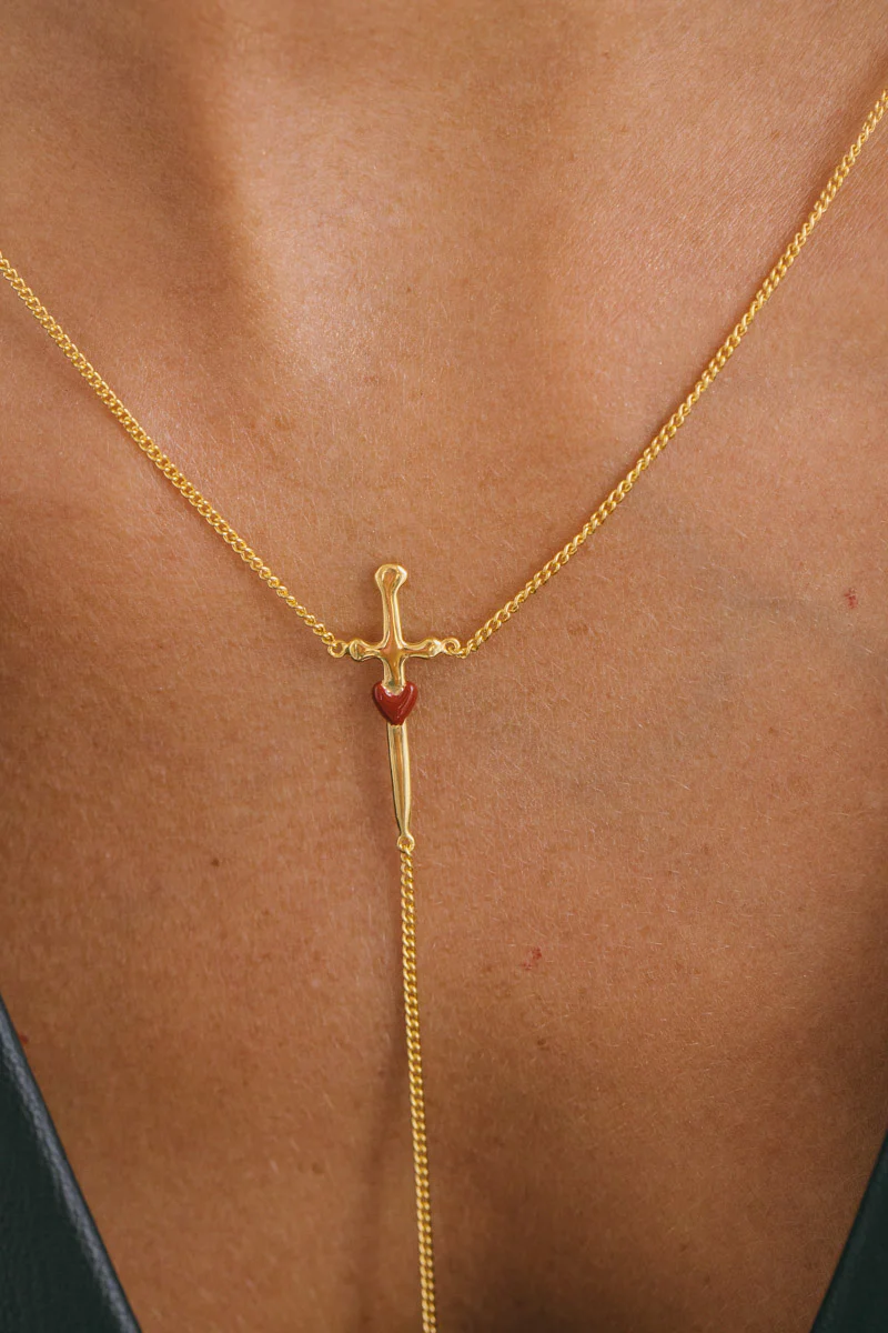 Love dagger necklace gold plated  - Image 5