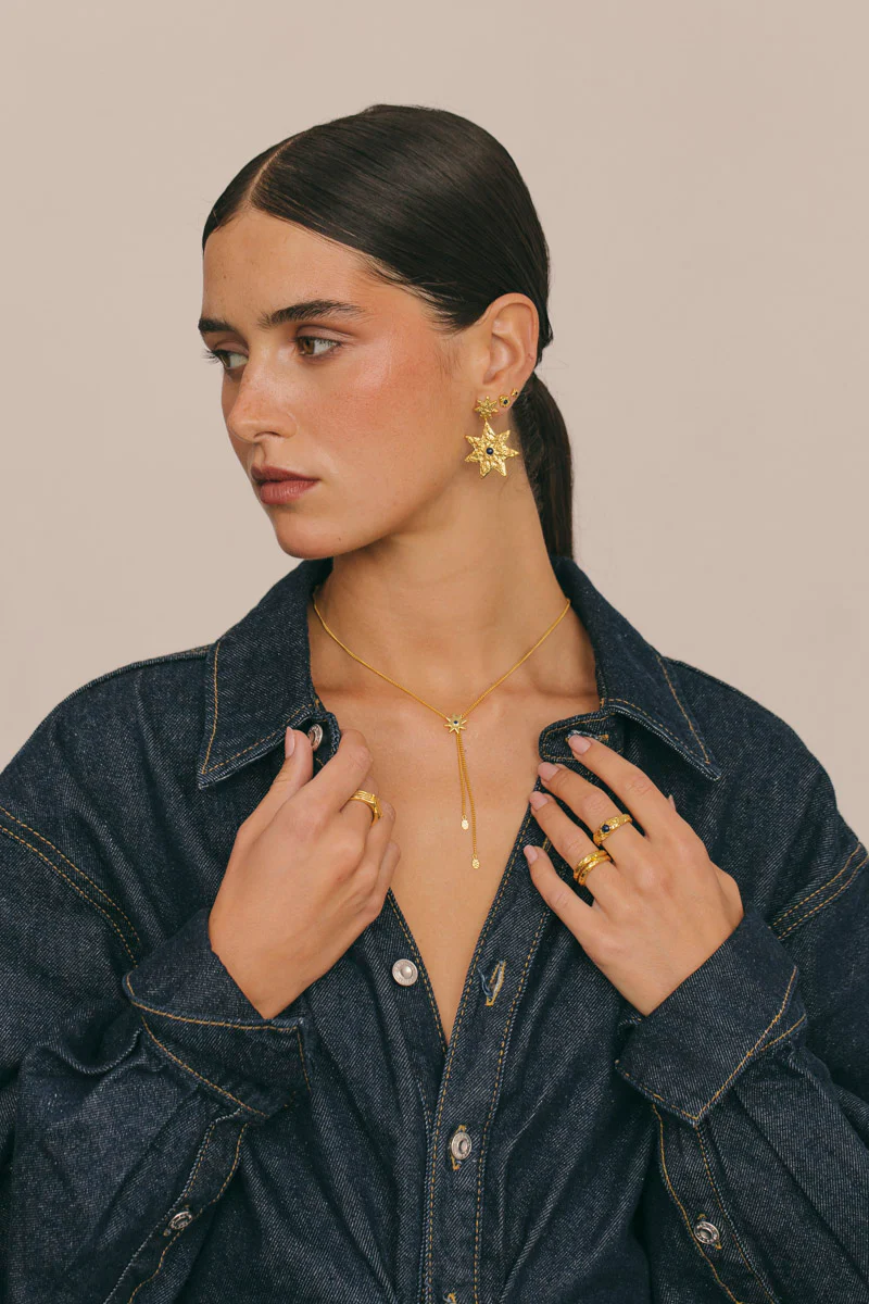 Night Sky Necklace Gold Plated - Image 3