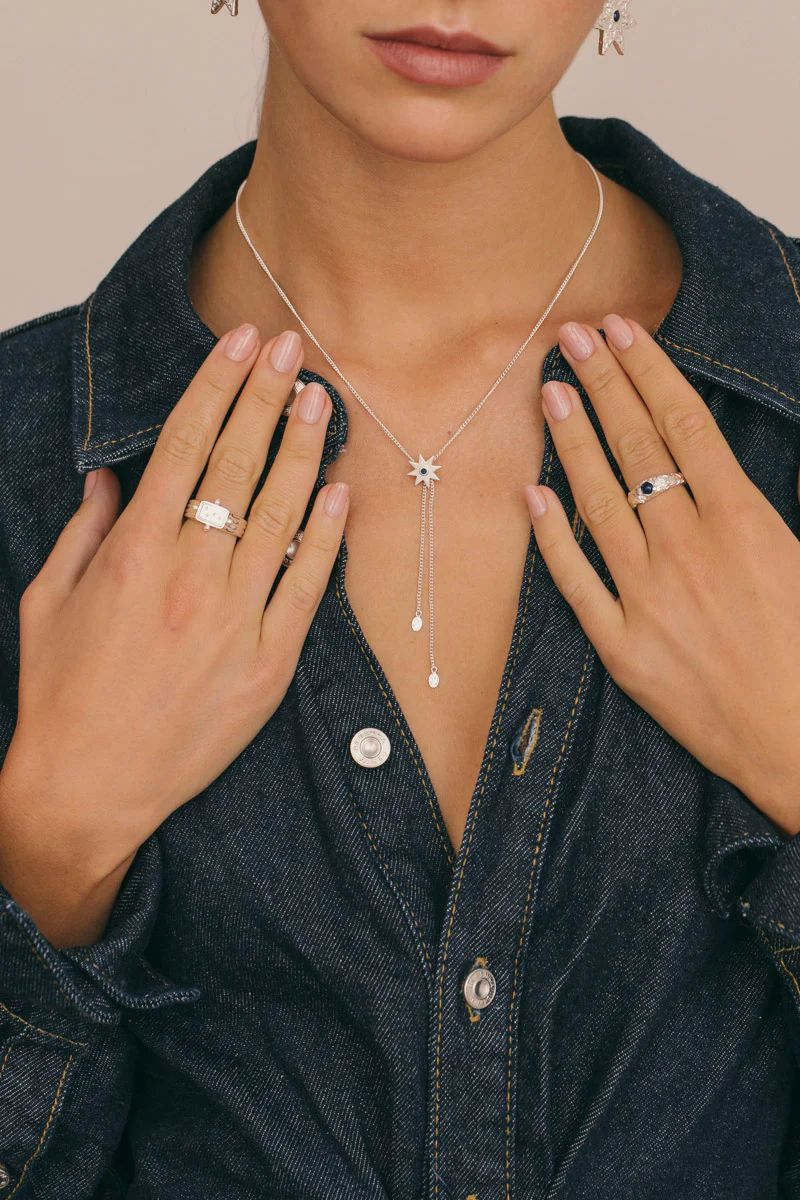 Night Sky Necklace Silver - Image 3