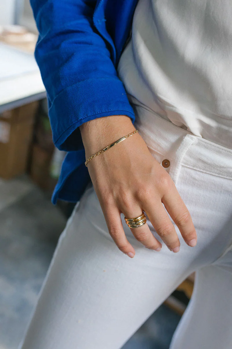 Personalized bar bracelet gold plated (pre-order) - Image 3