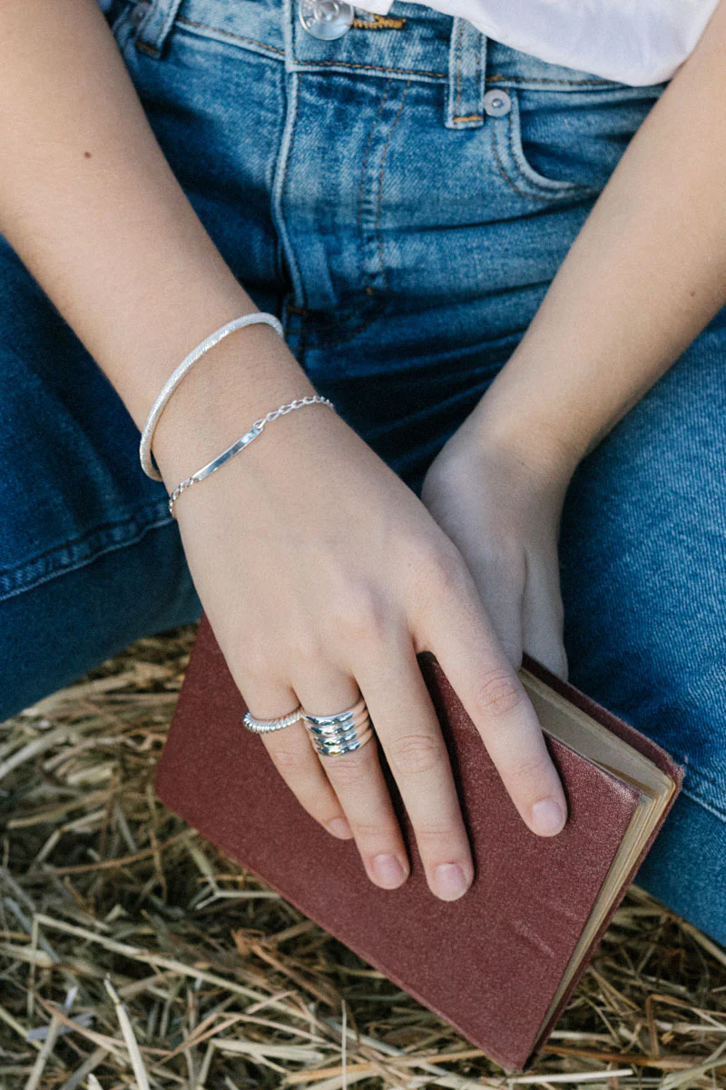 Personalized bar bracelet silver (pre-order) - Image 3