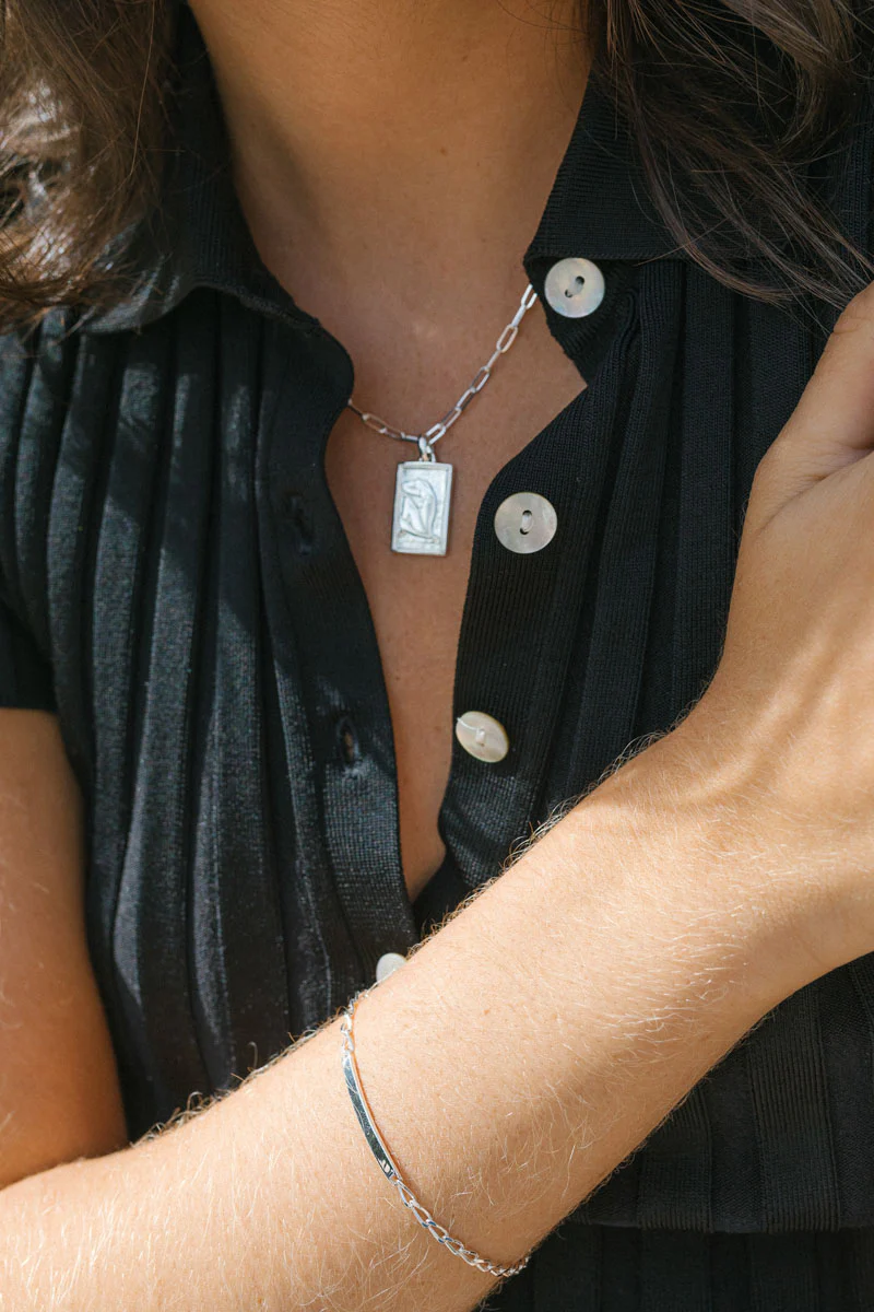 Personalized bar bracelet silver (pre-order) - Image 7