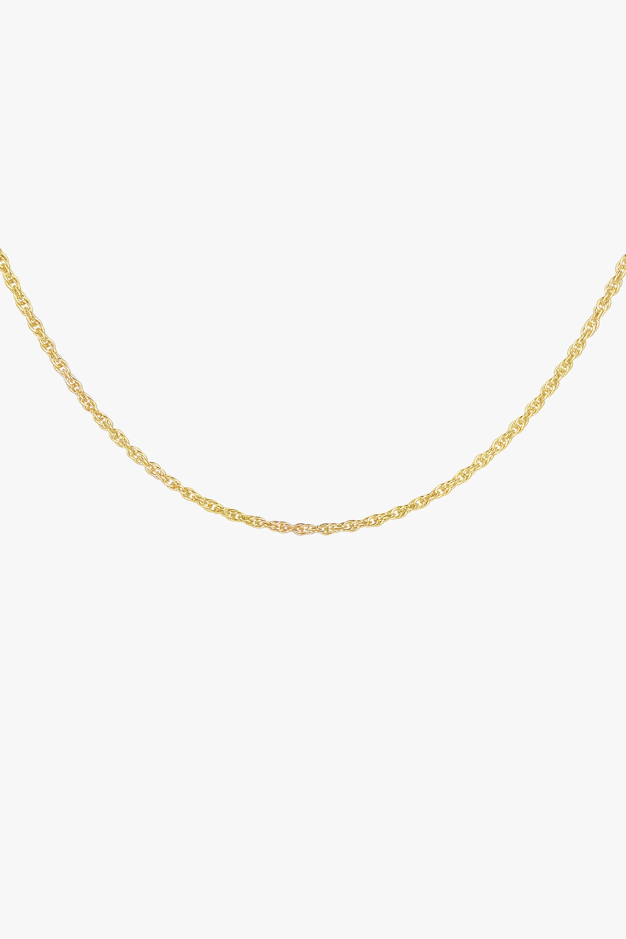 Rope chain necklace gold plated (45cm) - Image 3
