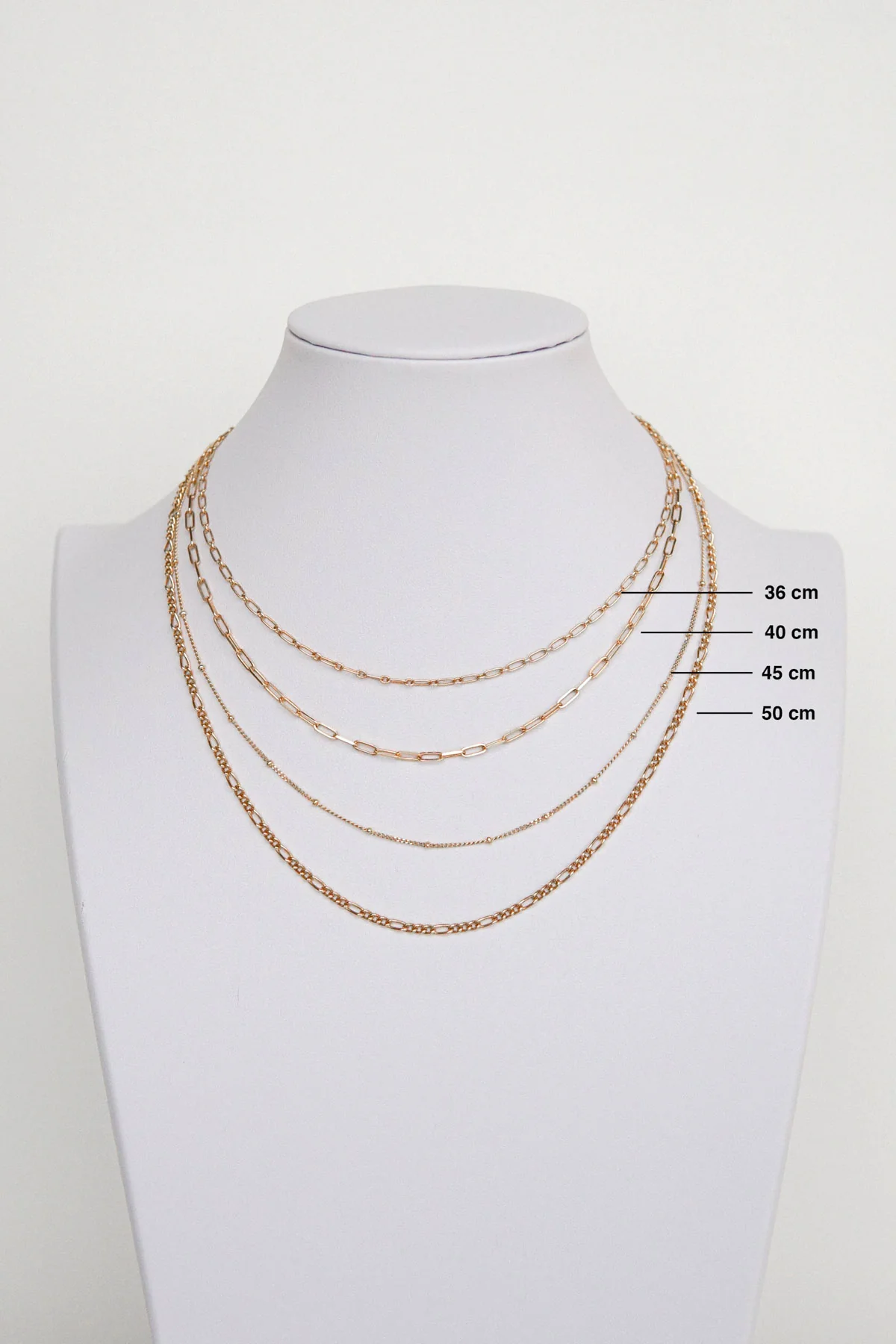 Rope chain necklace gold plated (45cm) - Image 5