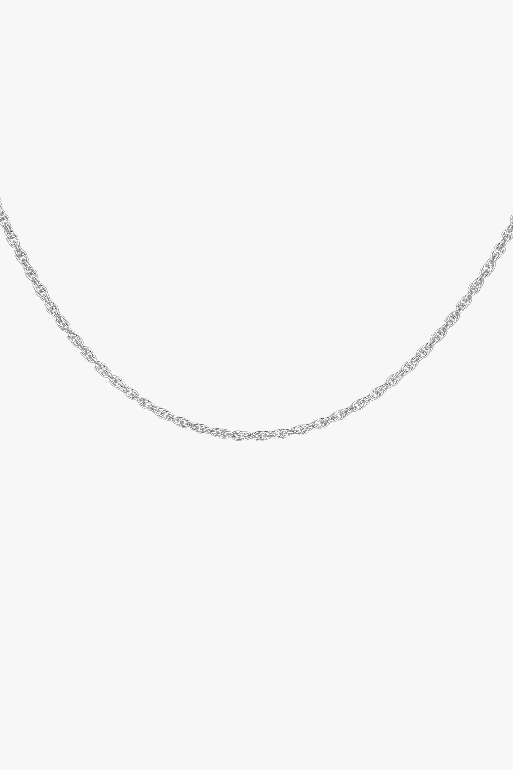 Rope chain necklace silver (45 cm) - Image 3