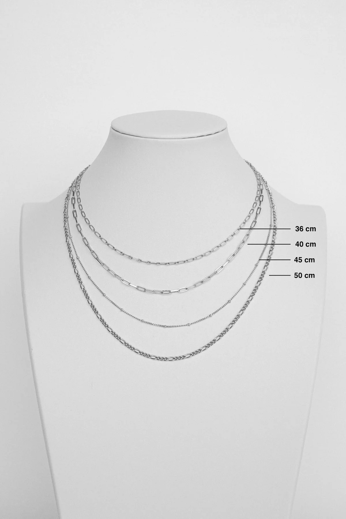 Rope chain necklace silver (45 cm) - Image 4