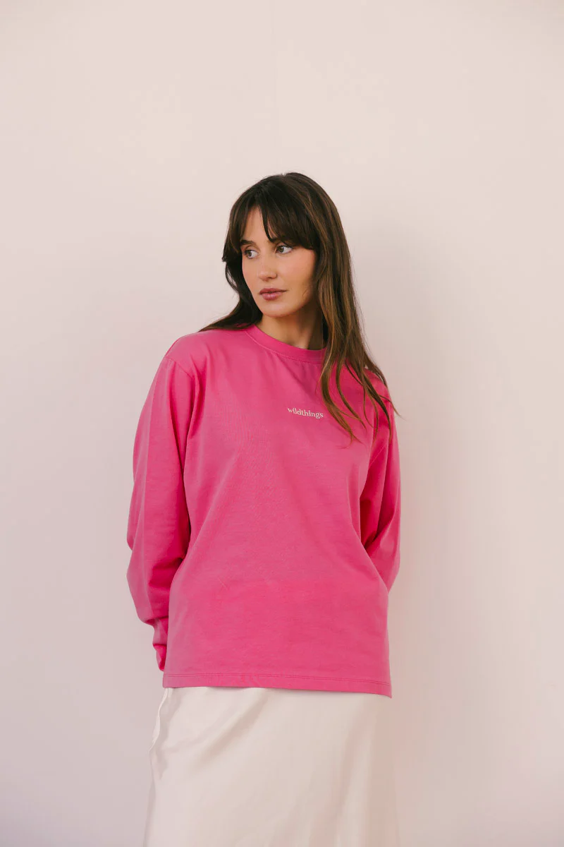 Sardines Tee Long Sleeve Pink - Image 6