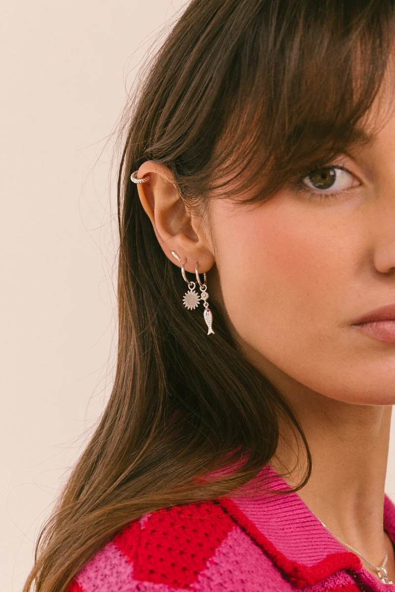 Sardinha Hoop Earring Silver - Image 3