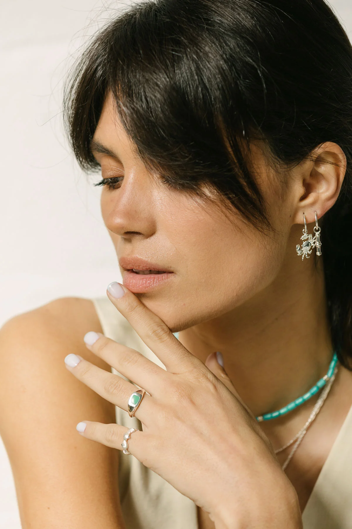 Shell pinky ring silver - Image 4