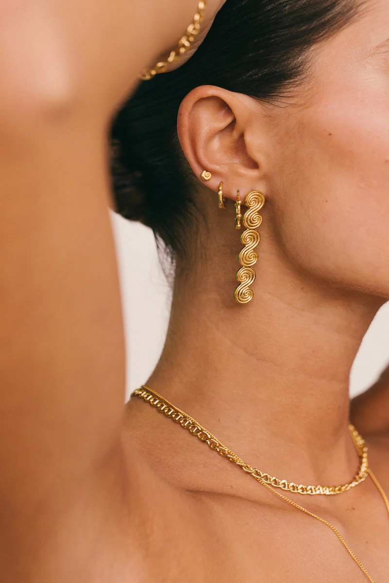 Short Mariner Chain Necklace Gold Plated (40cm) - Image 5