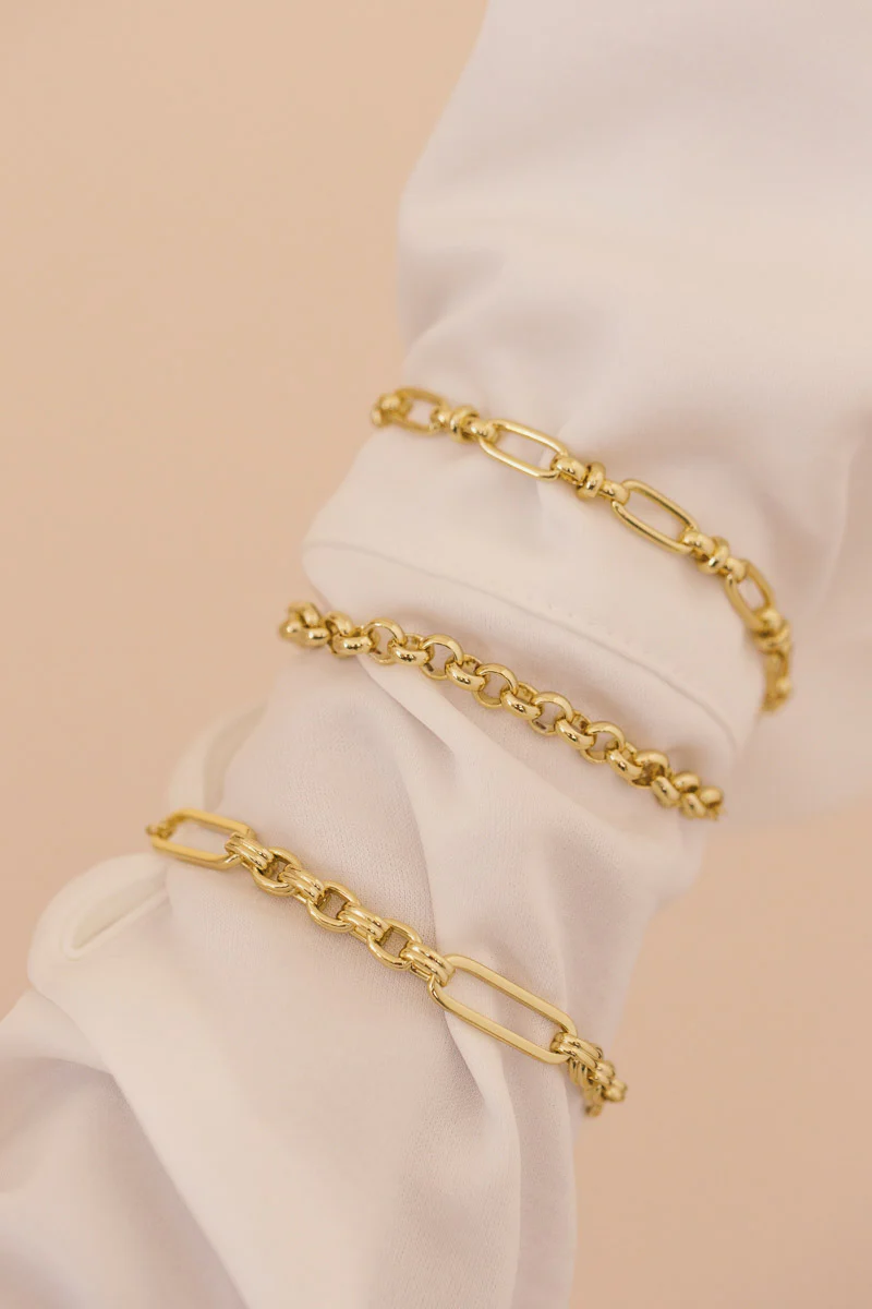 Signature chain bracelet gold plated - Image 4