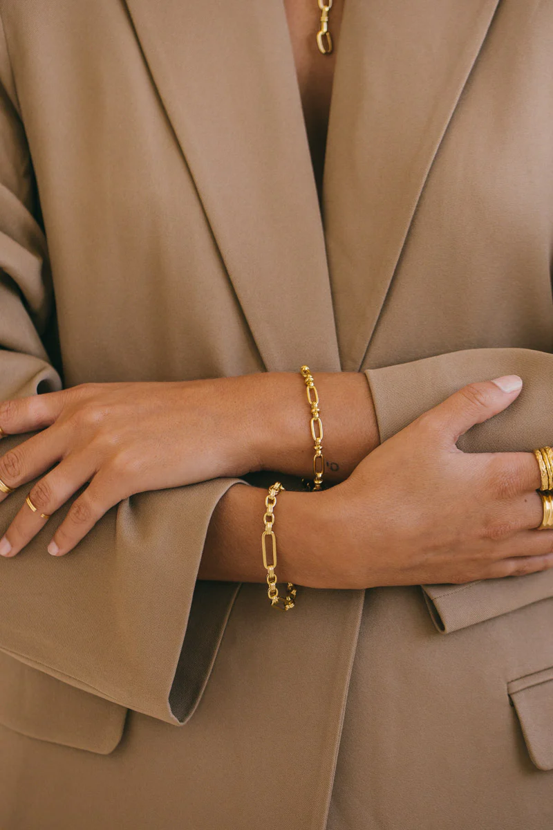 Signature chain bracelet gold plated - Image 5