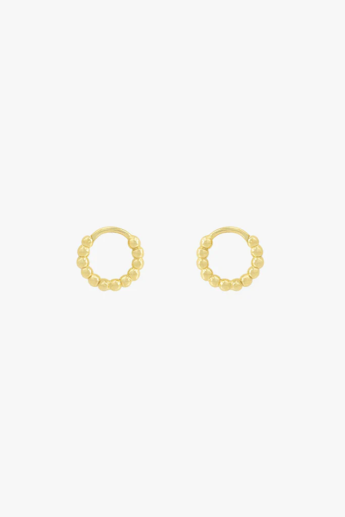 Small dots hoop gold plated (11mm) - Image 9