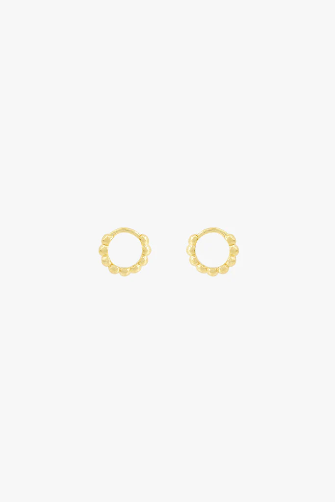 Small dots hoop gold plated (9mm) - Image 7