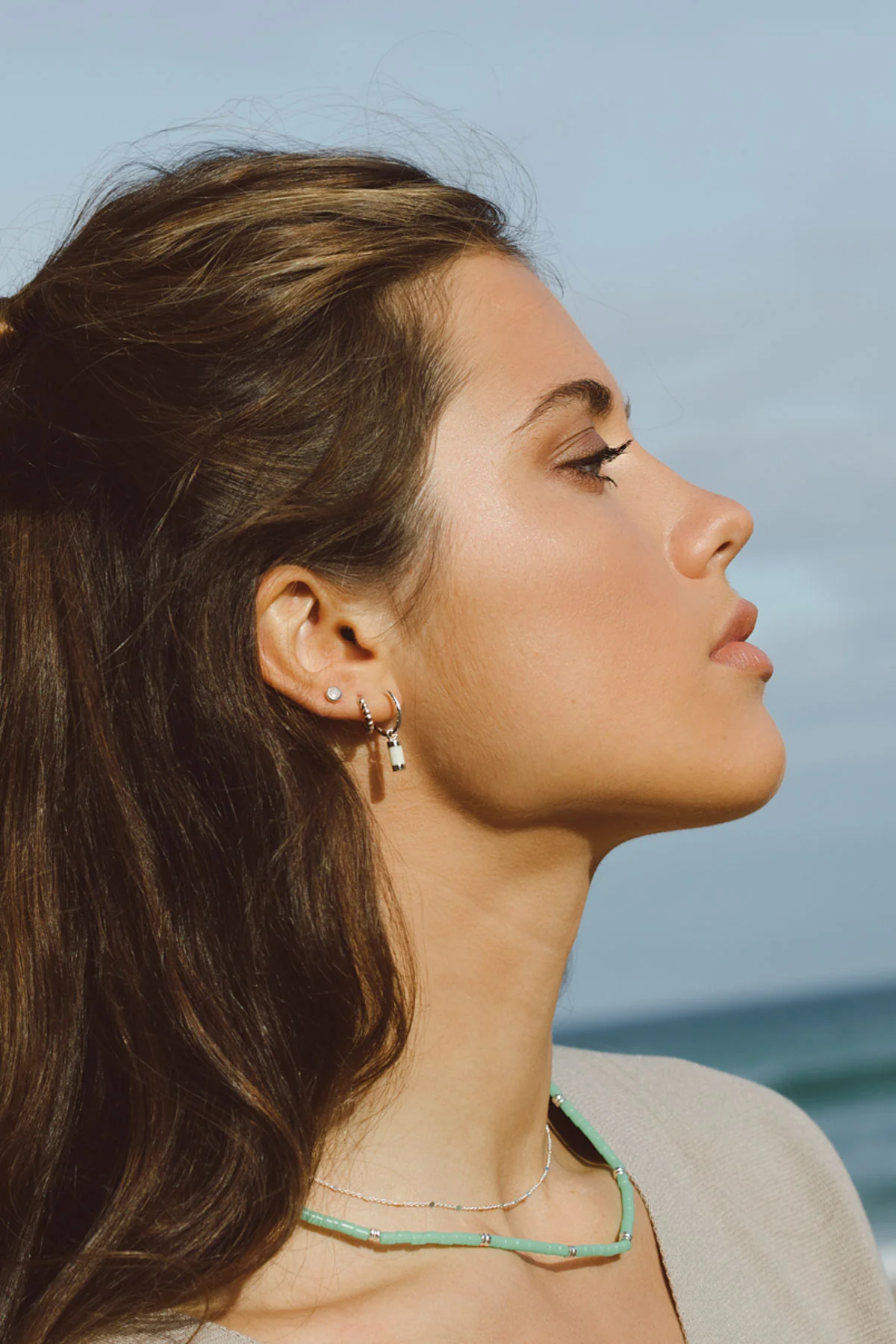 Small dots hoop silver (11mm) - Image 9