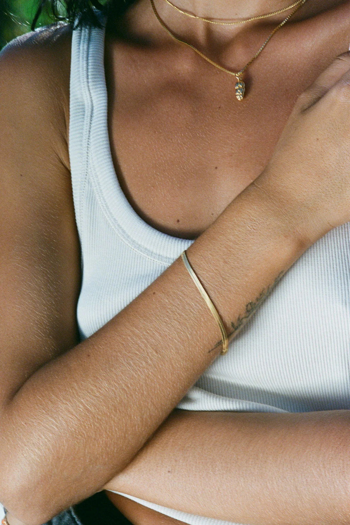 Snake chain bracelet gold plated - Image 4