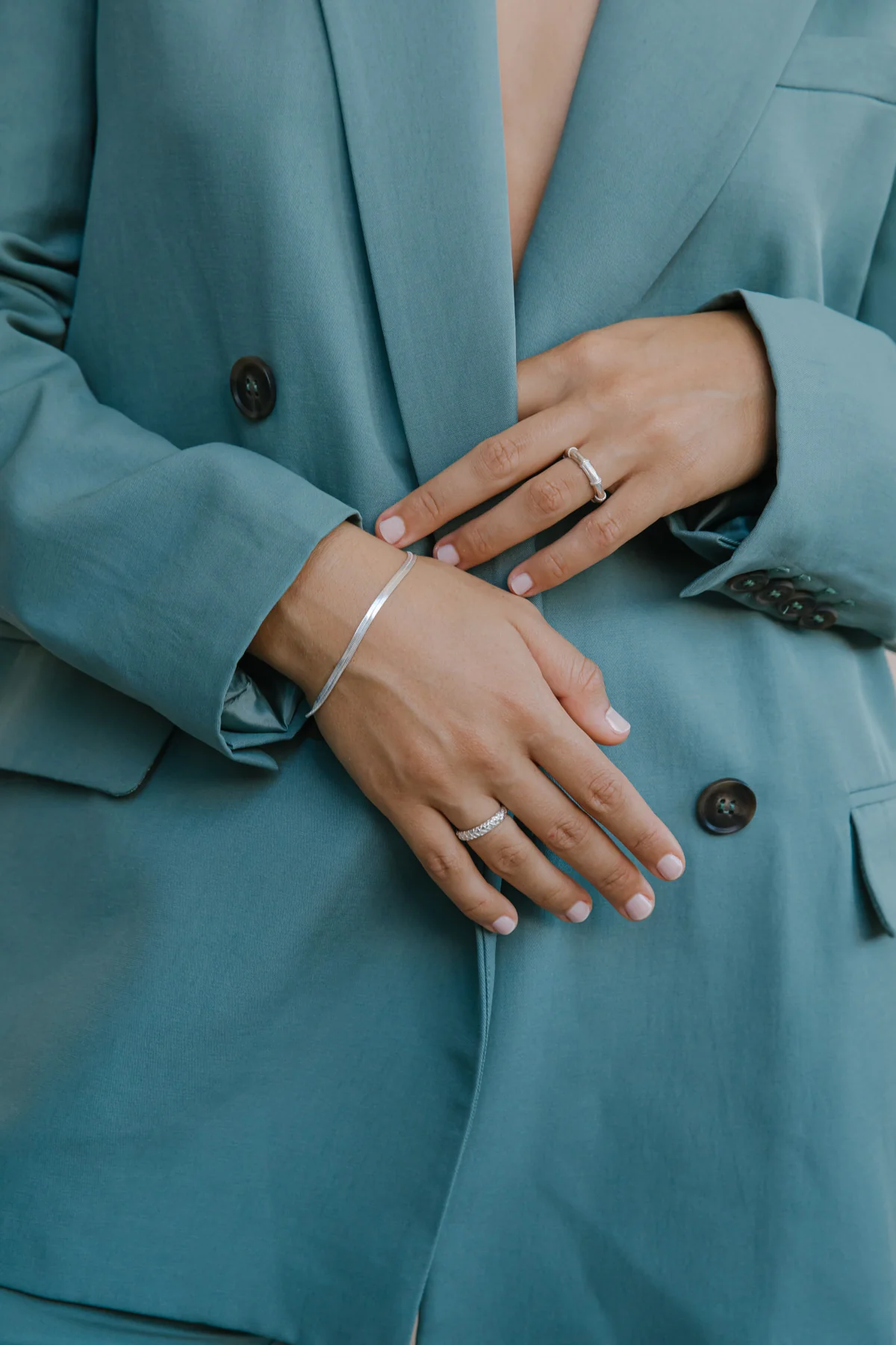 Snake chain bracelet silver - Image 3